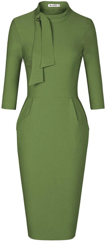 THE LUXE NK GLAM VINTAGE TIE NECK COCKTAIL DRESS - NK301
