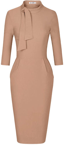 THE LUXE NK GLAM VINTAGE TIE NECK COCKTAIL DRESS - NK301