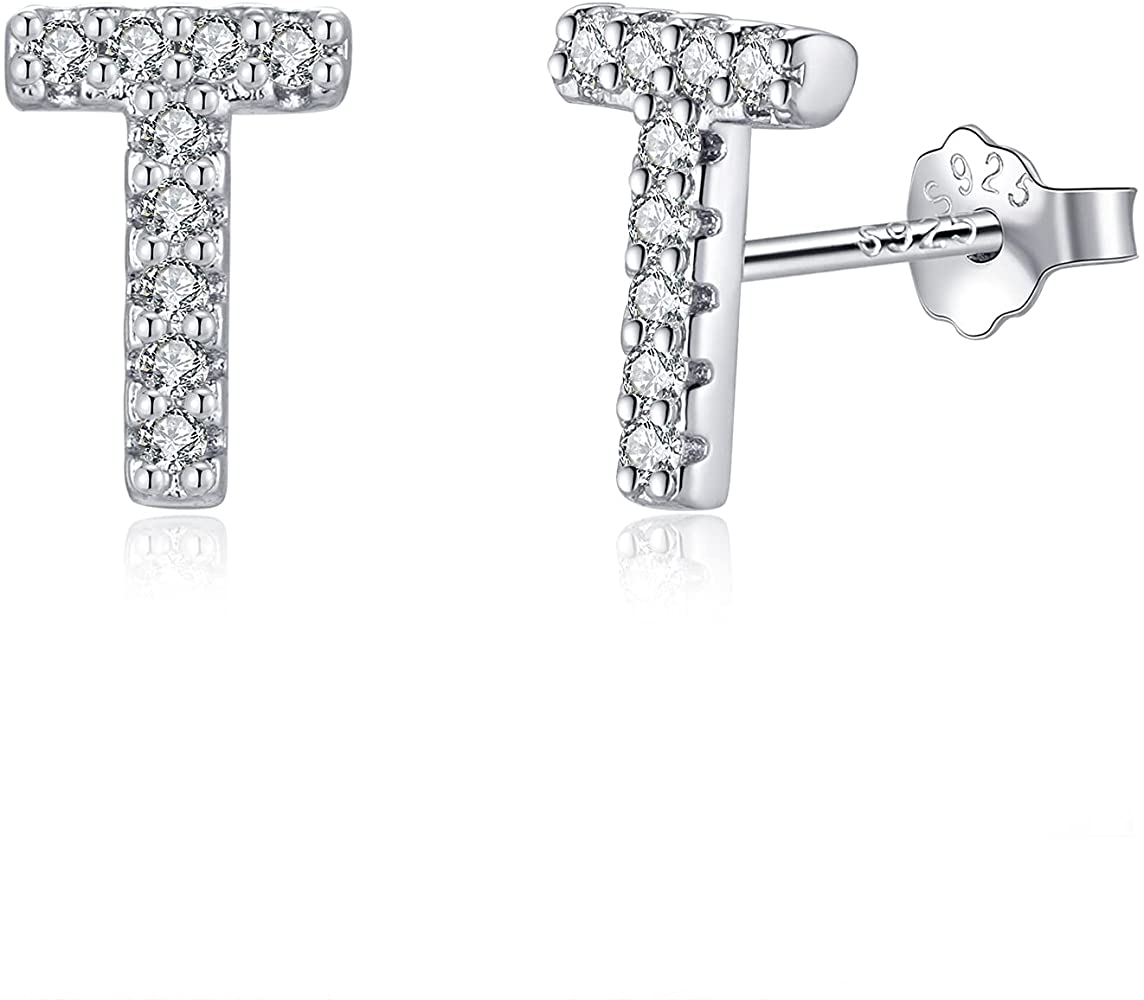 THE LUXE NK GLAM RHINESTONE INITIAL STUD EARRINGS - STUDS