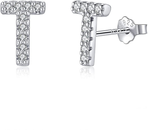 THE LUXE NK GLAM RHINESTONE INITIAL STUD EARRINGS - STUDS