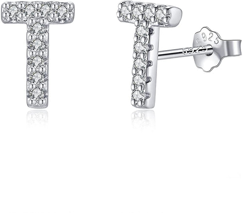 THE LUXE NK GLAM RHINESTONE INITIAL STUD EARRINGS - STUDS