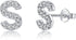 THE LUXE NK GLAM RHINESTONE INITIAL STUD EARRINGS - STUDS