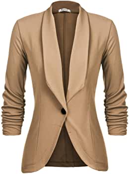 The LUXE NK Classic Super Stretchy Career Girl Open Front Blazer