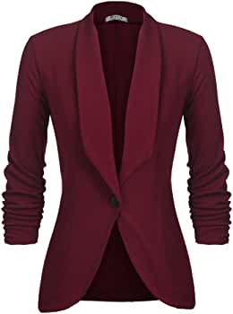 The LUXE NK Classic Super Stretchy Career Girl Open Front Blazer