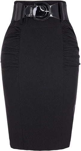 Black Lace up Steel Boned Skirt High Waist Skirt Knee Length Pencil Skirt  Corset Skirt Black Mini Skirt Plus Size Skirt -  Canada
