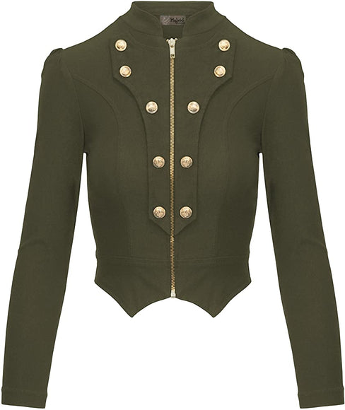 The LUXE NK Military Crop Top Jacket -NK84