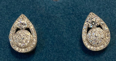THE LUXE NK GLAM GIRL LUXURY JEWELRY COLLECTION - CZ RHINESTONE  STUD EARRINGS