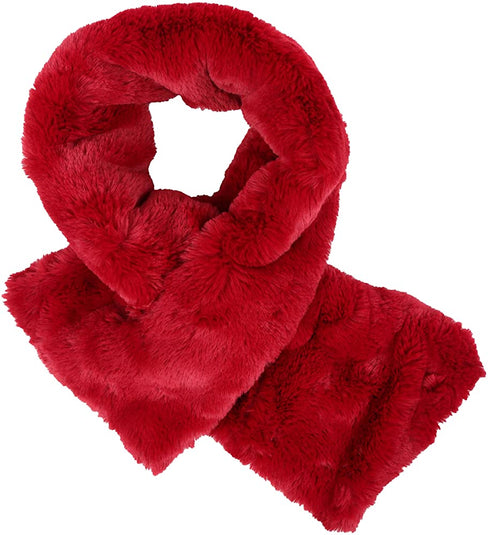 The LUXE NK SUPER SOFT FAUX FUR WRAP AROUND LOOPHOLE SCARF