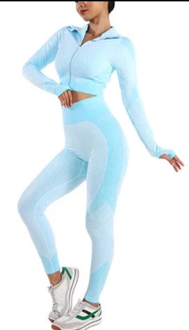 THE LUXE NK GLAM GIRL ACTIVE & LOUNGE WEAR COLLECTION - FLY GIRL RIBBED ACTIVE SET - MMS1002