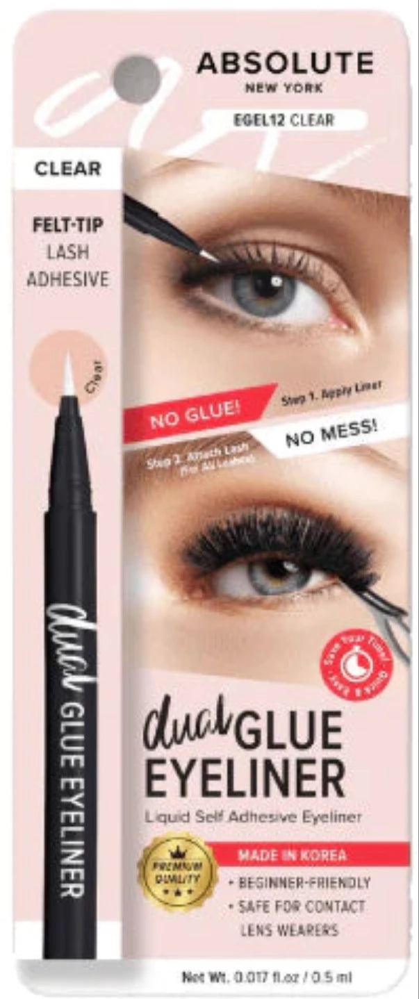 THE LUXE NK GLAM FLY GIRL BEAUTY COLLECTION - 2 IN 1 EYELINER & LASH ADHESIVE