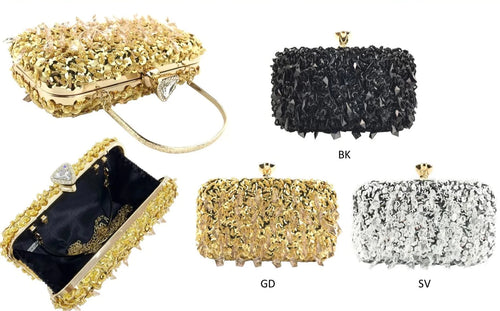 THE LUXE NK GLAM GIRL BELTS & ACCESSORY COLLECTION - GLAMOUR GIRL BEADED EVENING CLUTCH -MMA1010