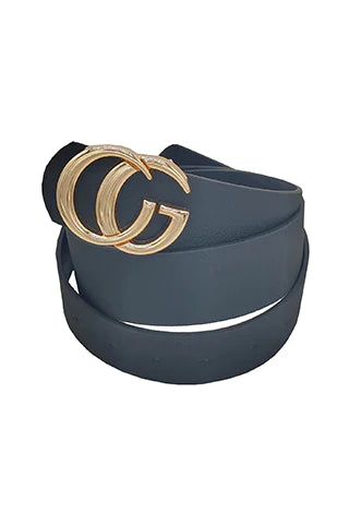THE LUXE NK GLAM GIRL ACCESSORIES COLLECTION - PU TEXTURE METAL BUCKLE BELT - MA0276
