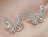 THE LUXE NK GLAM GIRL LUXURY JEWELRY COLLECTION - CZ RHINESTONE BUTTERFLY STUD EARRINGS