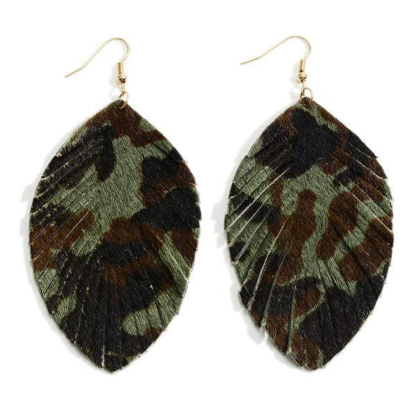 THE LUXE NK GLAM GIRL ACCESSORY & BELT COLLECTION - FEATHER CAMO EARRINGS - 27187