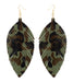 THE LUXE NK GLAM GIRL ACCESSORY & BELT COLLECTION - FEATHER CAMO EARRINGS - 27187