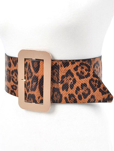 THE LUXE NK GLAM GIRL ACCESSORIES & BELT COLLECTION - THE FLY GIRL WIDE LEOPARD BELT - HB8124