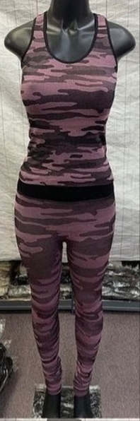 THE LUXE NK GLAM GIRL ACTIVE WEAR & LOUNGE WEAR COLLECTION - SEAMLESS CAMO GLAM ACTIVE WEAR SET- SP23