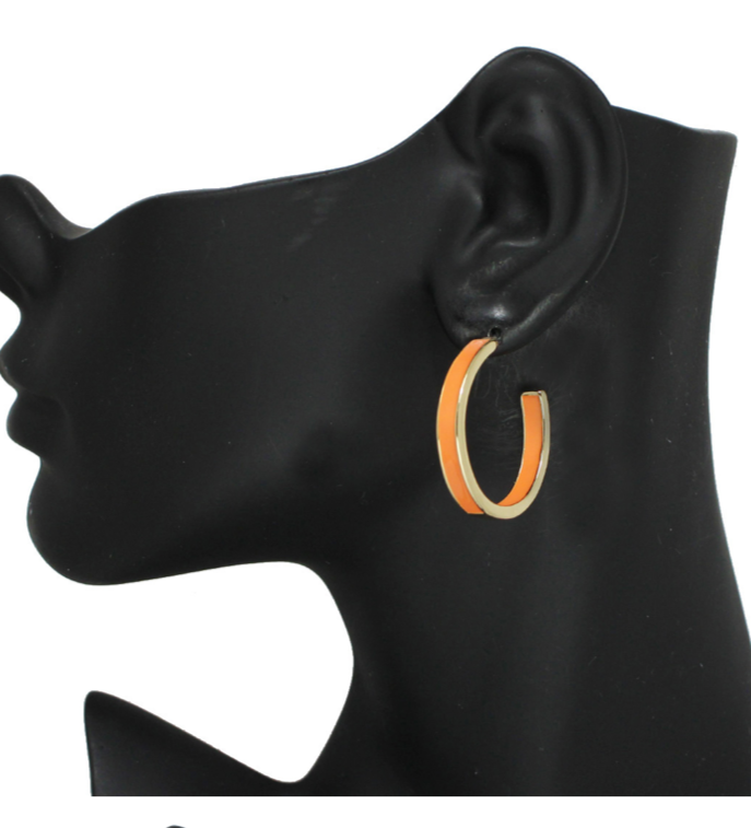 THE LUXE NK GLAM GIRL LUXURY JEWELRY COLLECTION-GOLD COLORED HOOP EARRING-94941