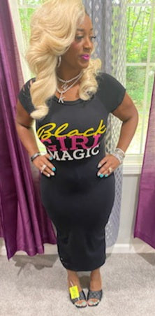 THE LUXE CLASSIC NK GLAM BLACK GIRL MAGIC DRESS- HH31