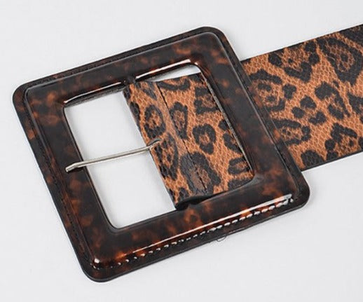 THE LUXE NK GLAM GIRL ACCESSORIES & BELT COLLECTION - THE FLY GIRL WIDE LEOPARD BELT - HB8124