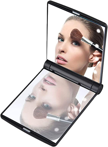 THE LUXE NK GLAM FLY GIRL BEAUTY COLLECTION - MAKEUP BRUSH CASE WITH LIGHTED MIRROR