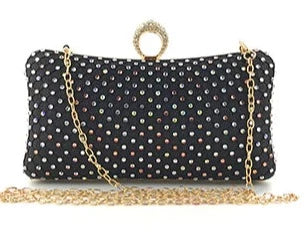 THE LUXE NK GLAM GIRL BELTS & ACCESSORY COLLECTION - GLAMOUR GIRL RHINESTONE  EVENING CLUTCH -MMA1013