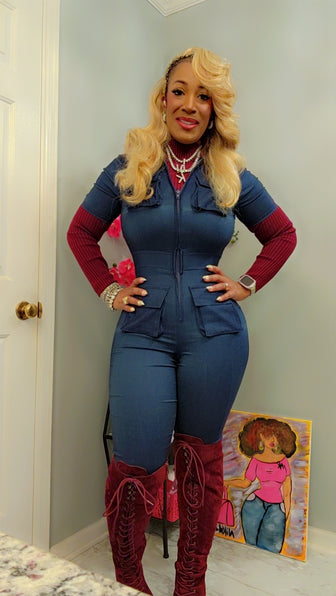 THE LUXE NK GLAM GIRL CARGO DENIM JUMPSUIT-20030