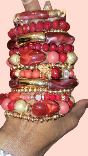 THE LUXE NK GLAM GIRL LUXURY JEWELRY COLLECTION - MULTI LAYERED STACK BRACELETS - PB335