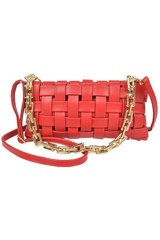 THE LUXE NK GLAM GIRL LUXURY HANDBAG COLLECTION - NK GLAM BRAIDED CUBAN LINK CROSSBODY -  HPC3922