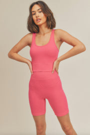 THE LUXE NK GLAM GIRL ACTIVEWEAR & LOUNGE WEAR COLLECTION - RIBBED ROMPER SETS-RP-3508