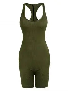 THE LUXE NK GLAM GIRL ACTIVEWEAR & LOUNGE WEAR COLLECTION - RIBBED ROMPER SETS-RP-3508