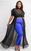 The LUXE CLASSIC NK PLEATED SHEER MAXY TOP-NK64