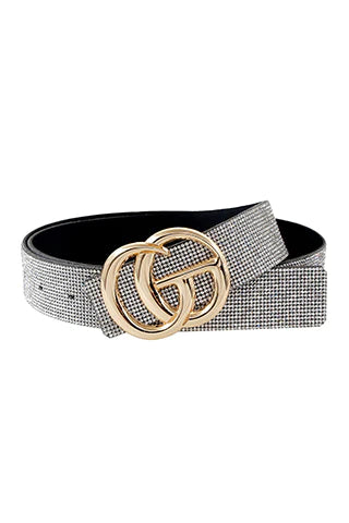 THE LUXE NK GLAM GIRL BELTS & ACCESSORY COLLECTION - NK GLAM GOLD PLATED BLING BELT - MA0202GSJT