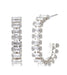 THE LUXE NK GLAM GIRL LUXURY JEWELRY COLLECTION - CZ RHINESTONE HOOP EARRINGS -27218