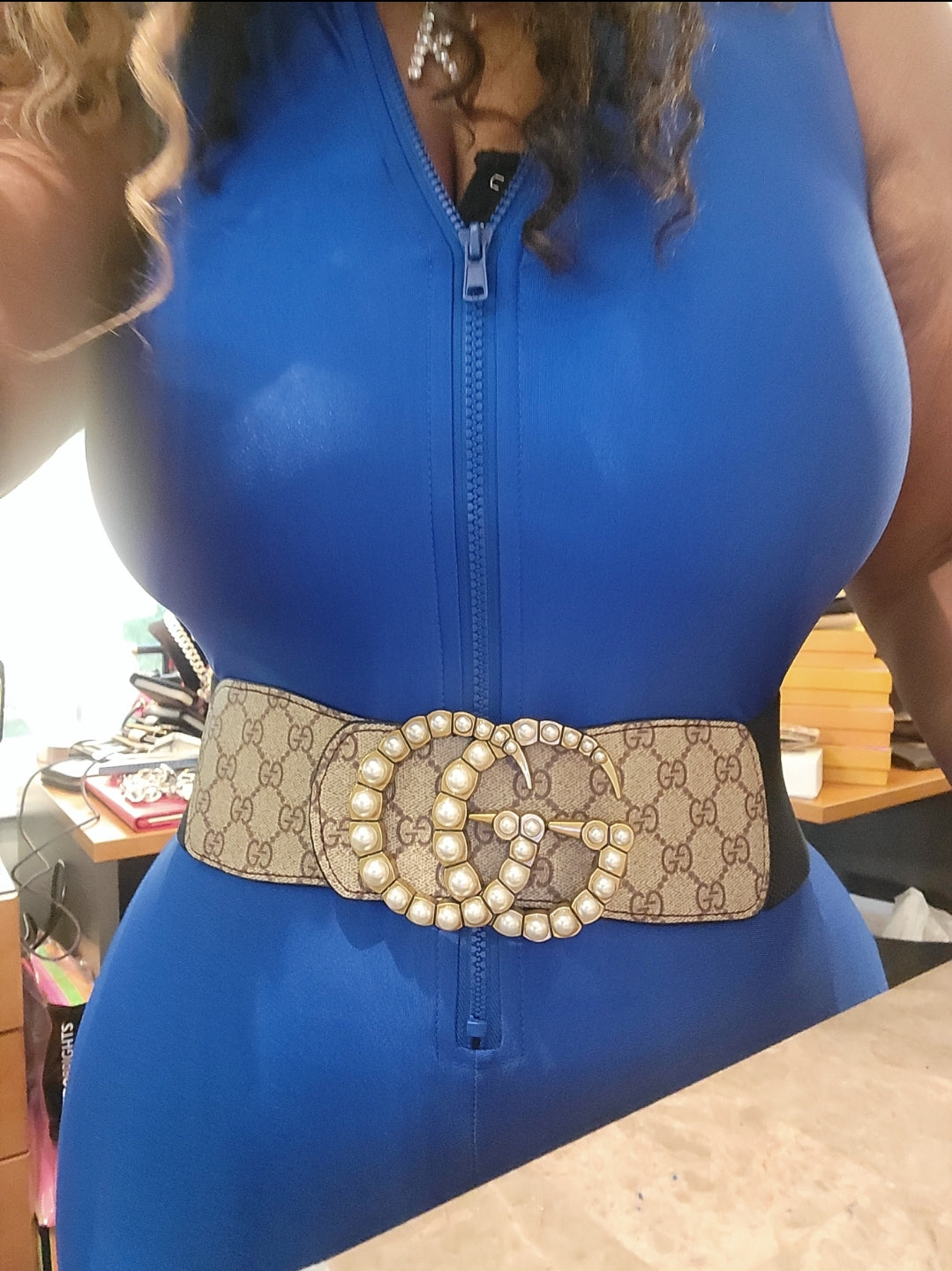 THE LUXE NK GLAM HIGH FASHION STRETCH BELT - NKB1068