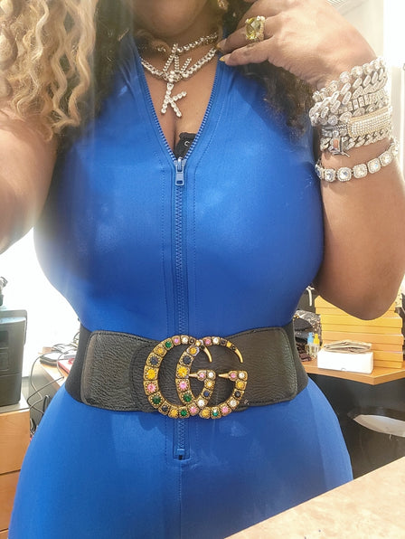 THE LUXE NK GLAM HIGH FASHION STRETCH BELT - NKB1068