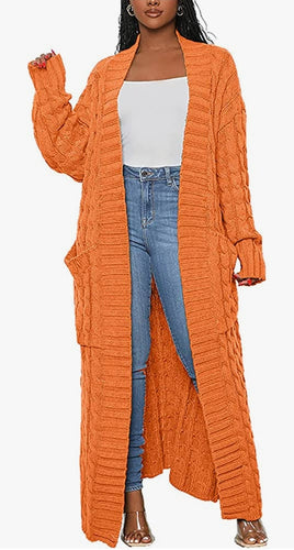 THE LUXE NK GLAM FLY MAXI CABLE CARDIGANS