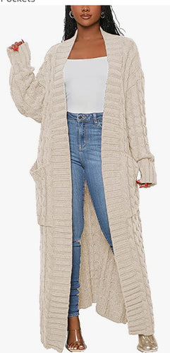 THE LUXE NK GLAM FLY MAXI CABLE CARDIGANS