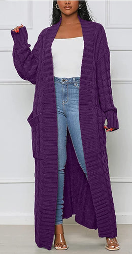 THE LUXE NK GLAM FLY MAXI CABLE CARDIGANS