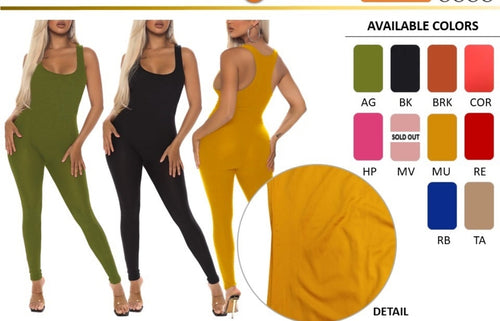 THE LUXE NK GLAM SUPER STRETCHY SEAMLESS LONG SLEEVE U-NECK BODY JUMPSUIT -SMJ6937