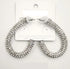 THE LUXE NK GLAM GIRL LUXURY JEWELRY COLLECTION - SILVER RHINESTONES EARRINGS = 0272