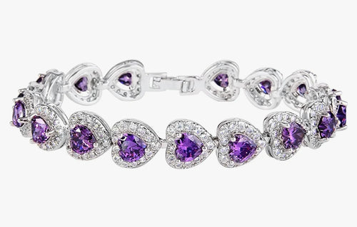 THE LUXE NK GLAM GIRL LUXURY JEWELRY COLLECTION - THE RHINESTONE HEART TENNIS NECKLACE