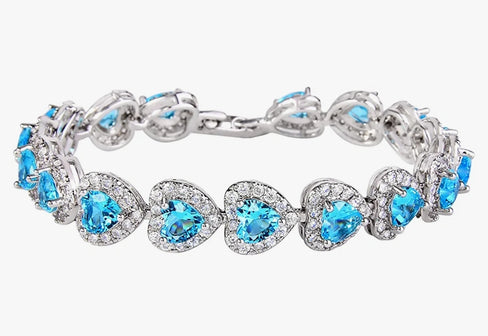 THE LUXE NK GLAM GIRL LUXURY JEWELRY COLLECTION - THE RHINESTONE HEART TENNIS NECKLACE
