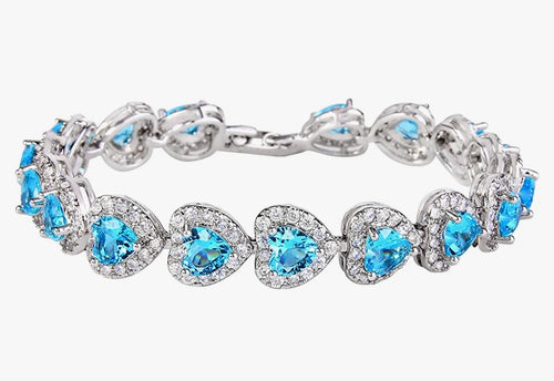THE LUXE NK GLAM GIRL LUXURY JEWELRY COLLECTION - THE RHINESTONE HEART TENNIS NECKLACE