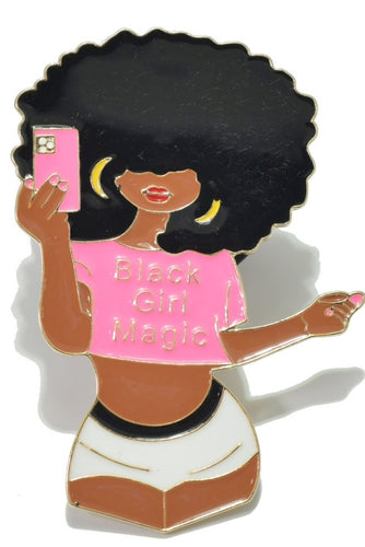THE LUXE NK GLAM GIRL LUXURY JEWELRY COLLECTION - BLACK GIRL MAGIC CELL PHONE PHOTO ADHESIVE GRIP AND PHOTO STAND ACCESSORIES - 95764