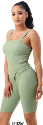 THE LUXE NK GLAM GIRL COLLECTION-2PC FAUX LEATHER SHORTS SET-LTP2779