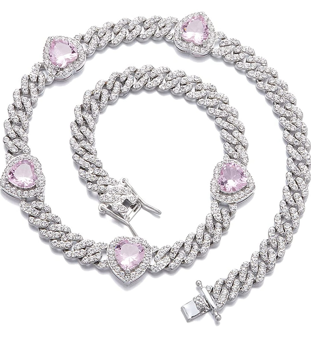 THE LUXE NK GLAM GIRL LUXURY JEWELRY COLLECTION - 9MM MIAMI PRONG CUBAN LINK NECKLACE - HCLN2022