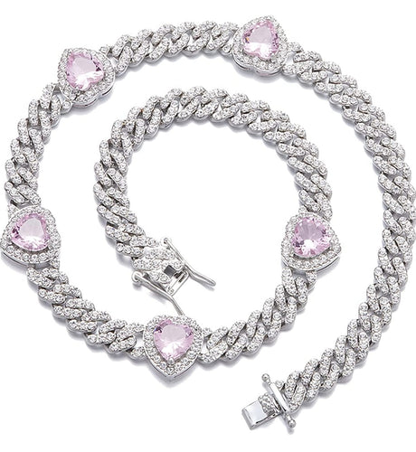 THE LUXE NK GLAM GIRL LUXURY JEWELRY COLLECTION - 9MM MIAMI PRONG CUBAN LINK NECKLACE - HCLN2022