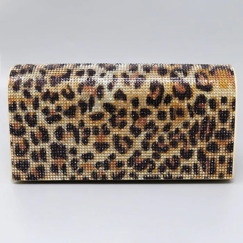 THE LUXE NK GLAM GIRL ACCESSORY & BELT COLLECTION - THE BLING LEOPARD CLUTCH BAG - MMA1099