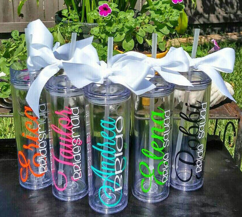 THE LUXE NK GLAM PERSONALIZED CUSTOM CLEAR TUMBLER - GLAMCUP